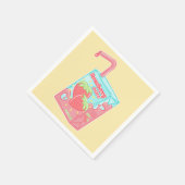 Aardbeiensapdoos Geel Verjaardagsfeest Servet (Hoek)