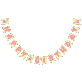 Aardbeiensapdoos Gelukkige Verjaardag Vlaggetjes