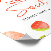 Aardbeiensbaby's zijn Sweet Baby shower Favor Poster (Hoek)