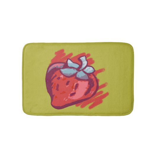 Aardbeienschenken Badmat (Voorkant)