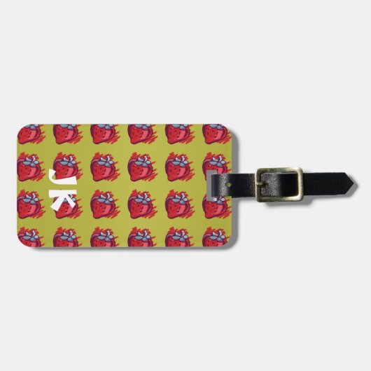 Aardbeienschenken Bagagelabel (Voorkant horizontaal)