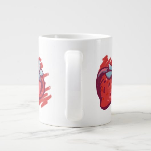 Aardbeienschenken Grote Koffiekop (Achterkant)