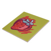 Aardbeienschenken Tegeltje (Zijkant)