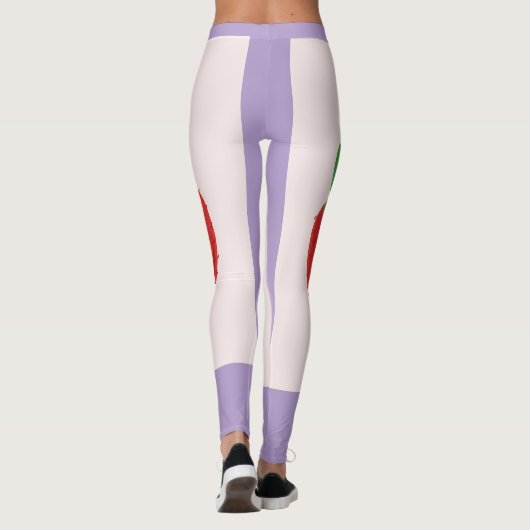 Aardbeienschilderij Leggings (Achterkant)
