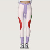 Aardbeienschilderij Leggings (Voorkant)