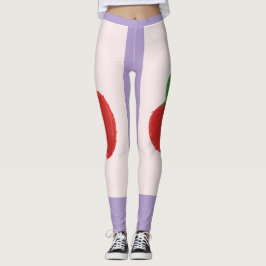 Aardbeienschilderij Leggings