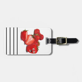 Aardbeienschok Bagagelabel