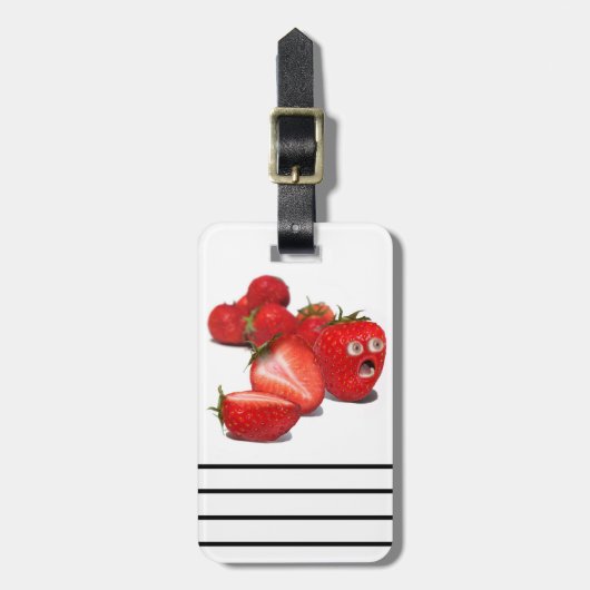 Aardbeienschok Bagagelabel (Voorkant verticaal)