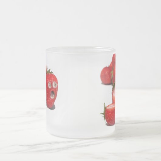 Aardbeienschok Matglas Koffiemok (Center)