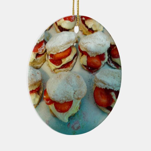 aardbeiensconen/meren keramisch ornament (Rechts)