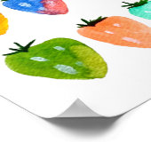 Aardbeiensheid schattige griezelige waterverf poster (Hoek)