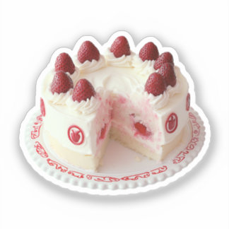 aardbeienslagroomcake sticker