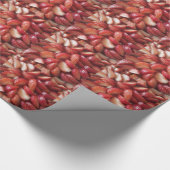 Aardbeienslijmen, gezonde voedselsnack, rode vruch cadeaupapier (Hoek)