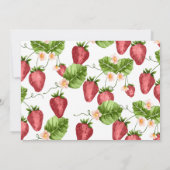 aardbeiensmaak baby shower kaart (Achterkant)