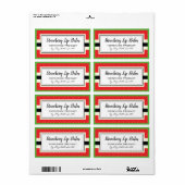 Aardbeiensmaak zelfgemaakte lippenbalsem label (Full Sheet)