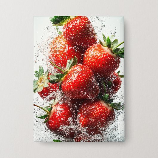 Aardbeiensplash Button (Voorkant)