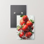 Aardbeiensplash Button (Voorkant / Achterkant)