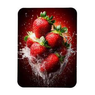 Aardbeiensplash Magneet