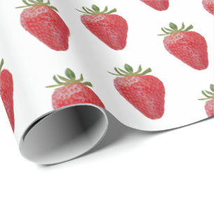 Aardbeiensreep Cadeaupapier
