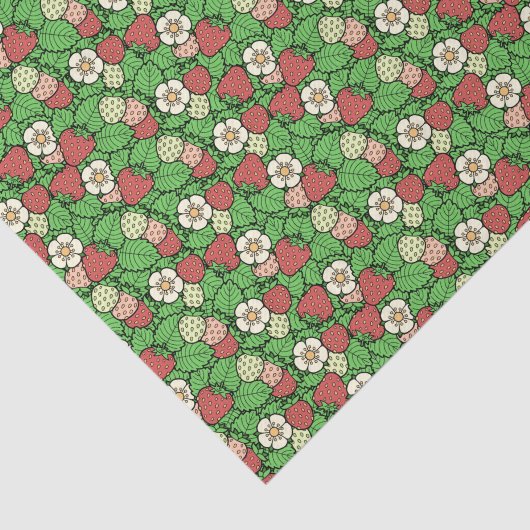 Aardbeienstaal Tissuepapier (Detail)