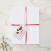 aardbeienstelen cadeaulabel (Met Touw)