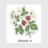 Aardbeienstickers Sticker (Vel)