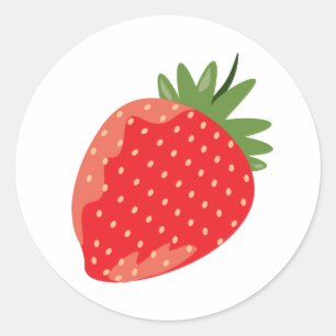 Aardbeienstokers Ronde Sticker