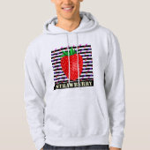 Aardbeienstrepen Hoodie (Voorkant)