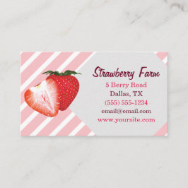 Aardbeienstrepen Visitekaartje