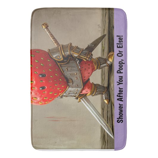 aardbeienstrijder badmat (Voorkant Verticaal)