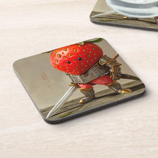 aardbeienstrijder bier onderzetter (Linkerzijde)