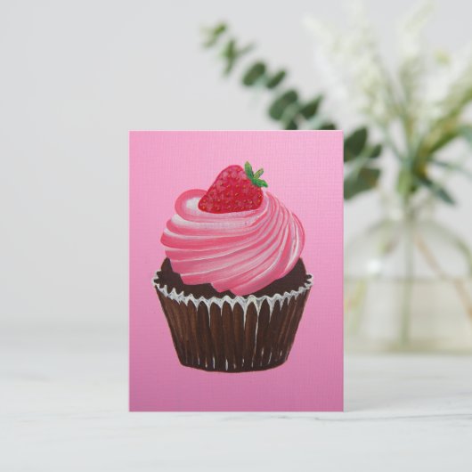 Aardbeiensuiker briefkaart (Staand voorkant)