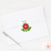 Aardbeienswirljampstickers Ronde Sticker (Envelop)
