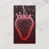 aardbeienswirrel met QR-code Visitekaartje (Voorkant)