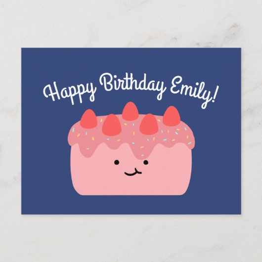 Aardbeientaart Briefkaart (Voorkant)