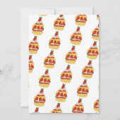 Aardbeientaart Dessert Party  Kaart (Achterkant)