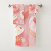 Aardbeientaart illustratie bad handdoek (Insitu)