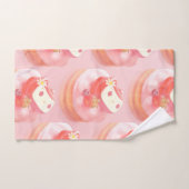 Aardbeientaart illustratie bad handdoek (Handdoek)