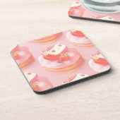 Aardbeientaart illustratie bier onderzetter (Linkerzijde)