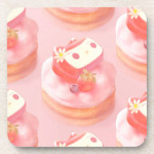 Aardbeientaart illustratie bier onderzetter (Voorkant)