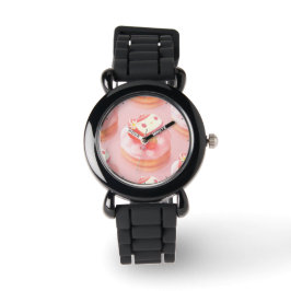 Aardbeientaart illustratie horloge