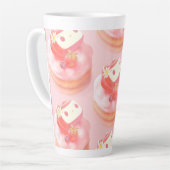 Aardbeientaart illustratie latte mok (Linkerhoek)