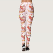 Aardbeientaart illustratie leggings (Achterkant)