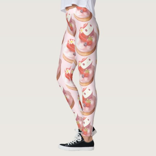 Aardbeientaart illustratie leggings (Links)