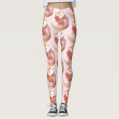 Aardbeientaart illustratie leggings (Voorkant)