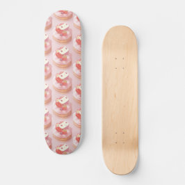 Aardbeientaart illustratie persoonlijk skateboard