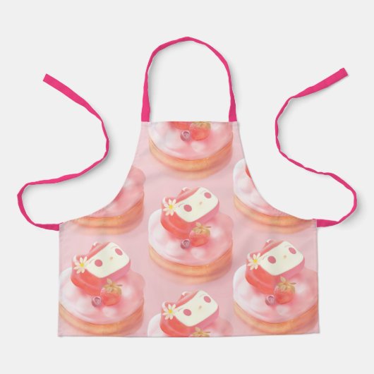 Aardbeientaart illustratie schort (Voorkant)