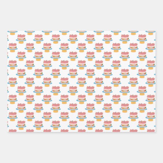 aardbeientaart inpakpapier vel (Voorkant 3)