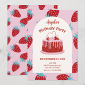 Aardbeientaart Kaart (Voorkant / Achterkant)