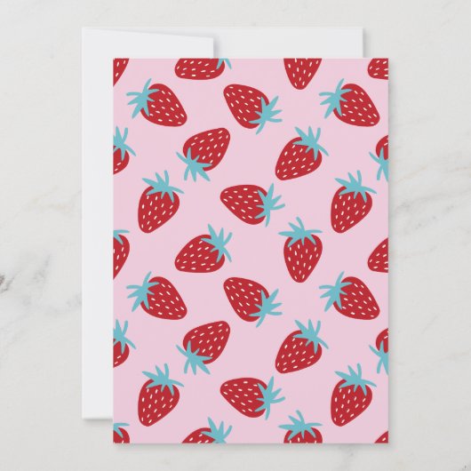 Aardbeientaart Kaart (Achterkant)